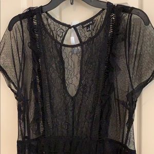Torrid black lace maxi dress boho goth plus size